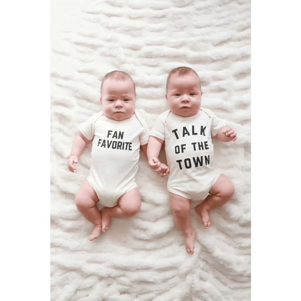 Talk of the Town Organic Cotton Baby Onesie by Polished Prints