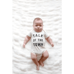 Talk of the Town Organic Cotton Baby Onesie by Polished Prints