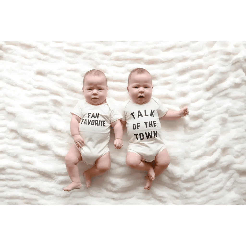 Talk of the Town Organic Cotton Baby Onesie by Polished Prints