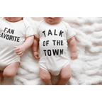 Talk of the Town Organic Cotton Baby Onesie by Polished Prints