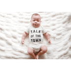 Talk of the Town Organic Cotton Baby Onesie by Polished Prints