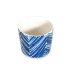 Tall Serving Bowl - Blue Palm Leaves La Vie Bien Tall Serving Bowl - Blue Palm Leaves