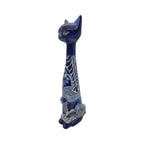 Tall Talavera Cat Statue | Handmade Blue & White Ceramic Figurine Talavera Statue La Vie Bien Tall Talavera Cat Statue | Handmade Blue & White Ceramic Figurine