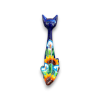 Tall Talavera Cat Statue | Handmade Mexican Sunflower Decor Talavera Statue La Vie Bien Tall Talavera Cat Statue | Handmade Mexican Sunflower Decor