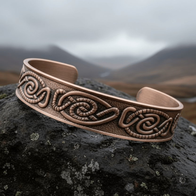 Talorc Celtic Copper Cuff Bracelet Bracelet La Vie Bien Talorc Celtic Copper Cuff Bracelet