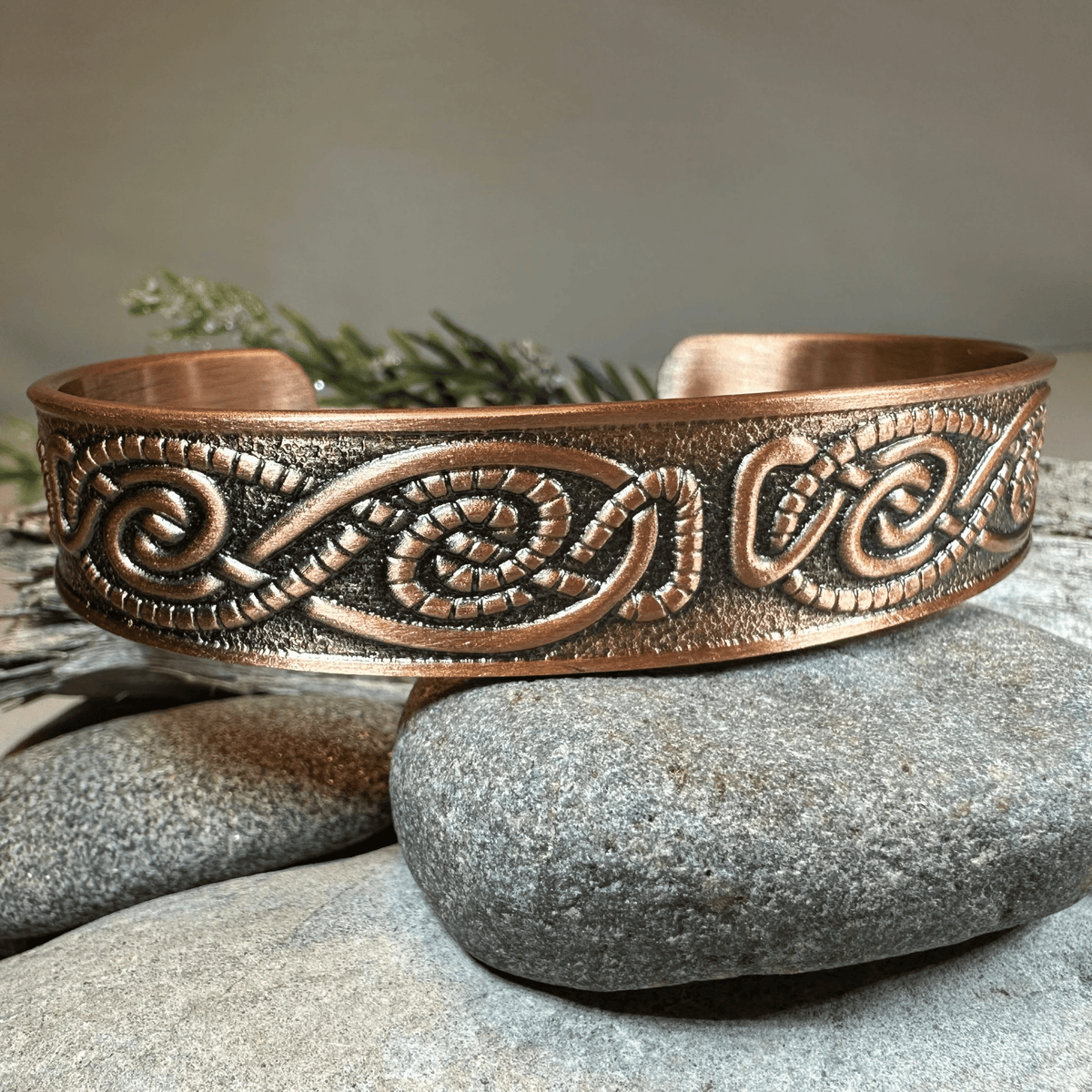 Talorc Celtic Copper Cuff Bracelet Bracelet La Vie Bien Talorc Celtic Copper Cuff Bracelet