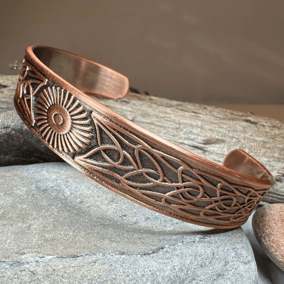 Talorgan Celtic Copper Cuff Bracelet Bracelet La Vie Bien Talorgan Celtic Copper Cuff Bracelet