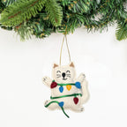Tangled in Lights Cat Ornament Holiday La Vie Bien Tangled in Lights Cat Ornament