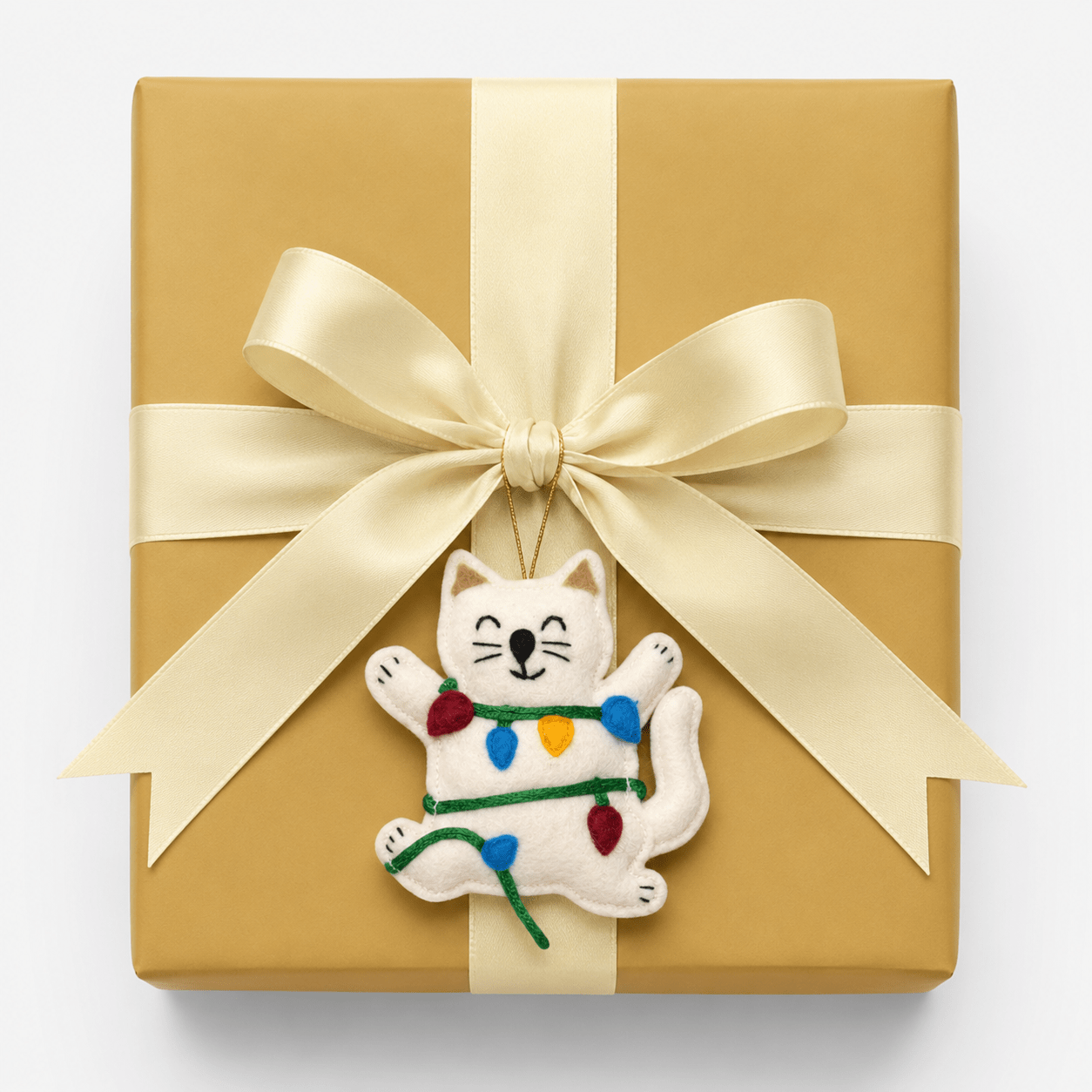 Tangled in Lights Cat Ornament Holiday La Vie Bien Tangled in Lights Cat Ornament