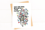 Tangled Lights May the Odds Be in Your Favor Christmas Card by Five Dot Post