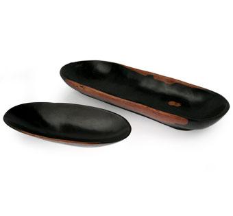Tanzanian Oval Wood Bowls Serveware La Vie Bien Tanzanian Oval Wood Bowls