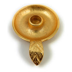 Golden Taper Candlestick Holder Dish