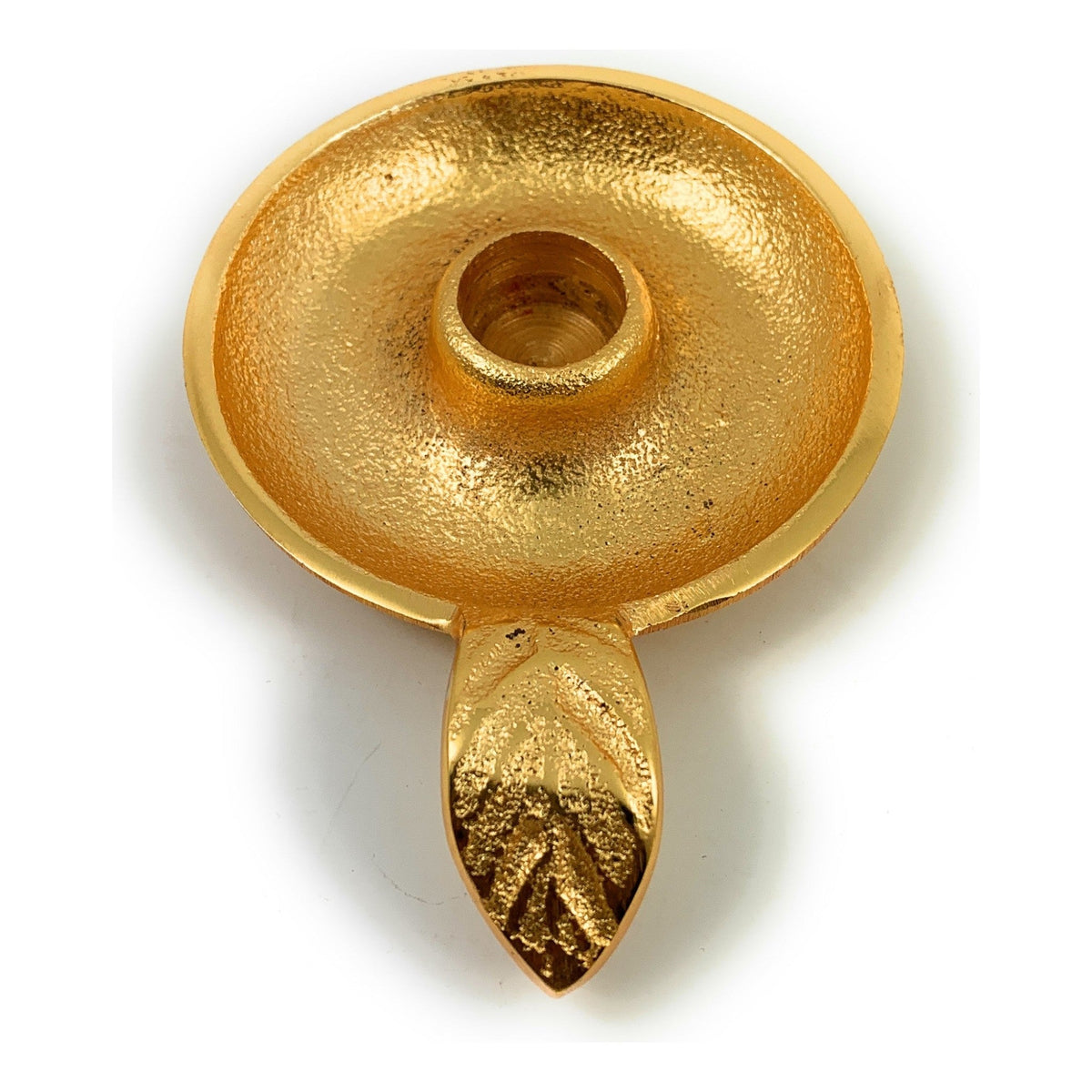 Golden Taper Candlestick Holder Dish