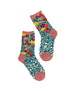 Tapestry Vines Sheer Crew Sock by Sock Candy