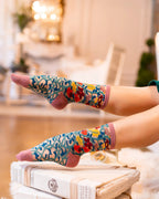 Tapestry Vines Sheer Crew Sock by Sock Candy