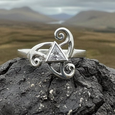 Tara Celtic Spiral Ring in Sterling Silver Ring La Vie Bien Tara Celtic Spiral Ring in Sterling Silver