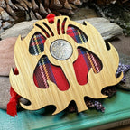 Tartan Thistle Ornament with Lucky Sixpence Gifts La Vie Bien Tartan Thistle Ornament with Lucky Sixpence