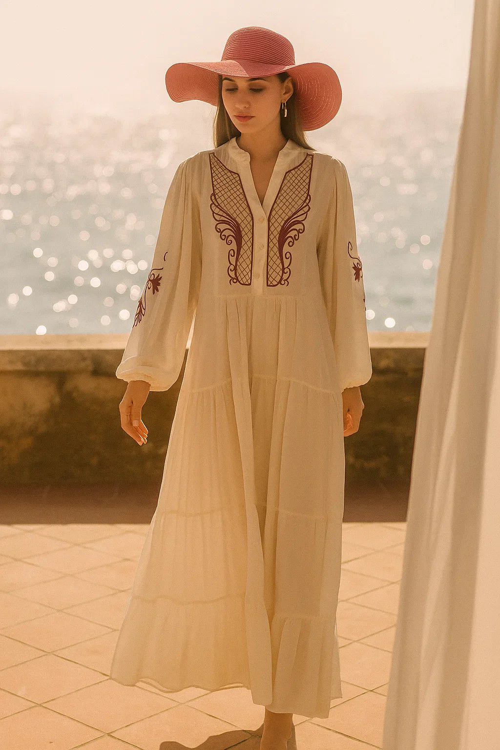 Phoenix Embroidery Dress