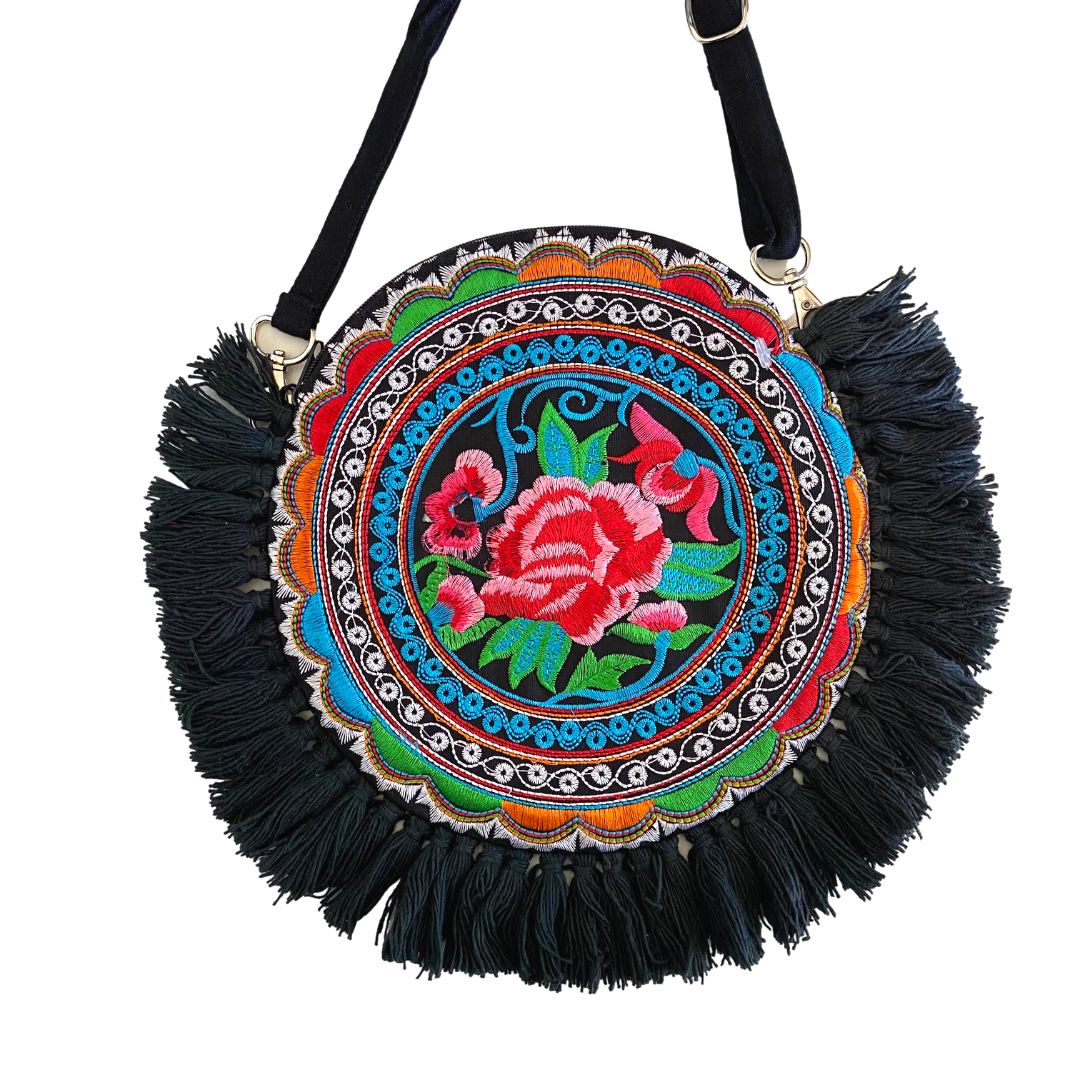 Tassel Crossbody Flor Canteen Bag | Clutch - Thailand Bags La Vie Bien Tassel Crossbody Flor Canteen Bag | Clutch - Thailand