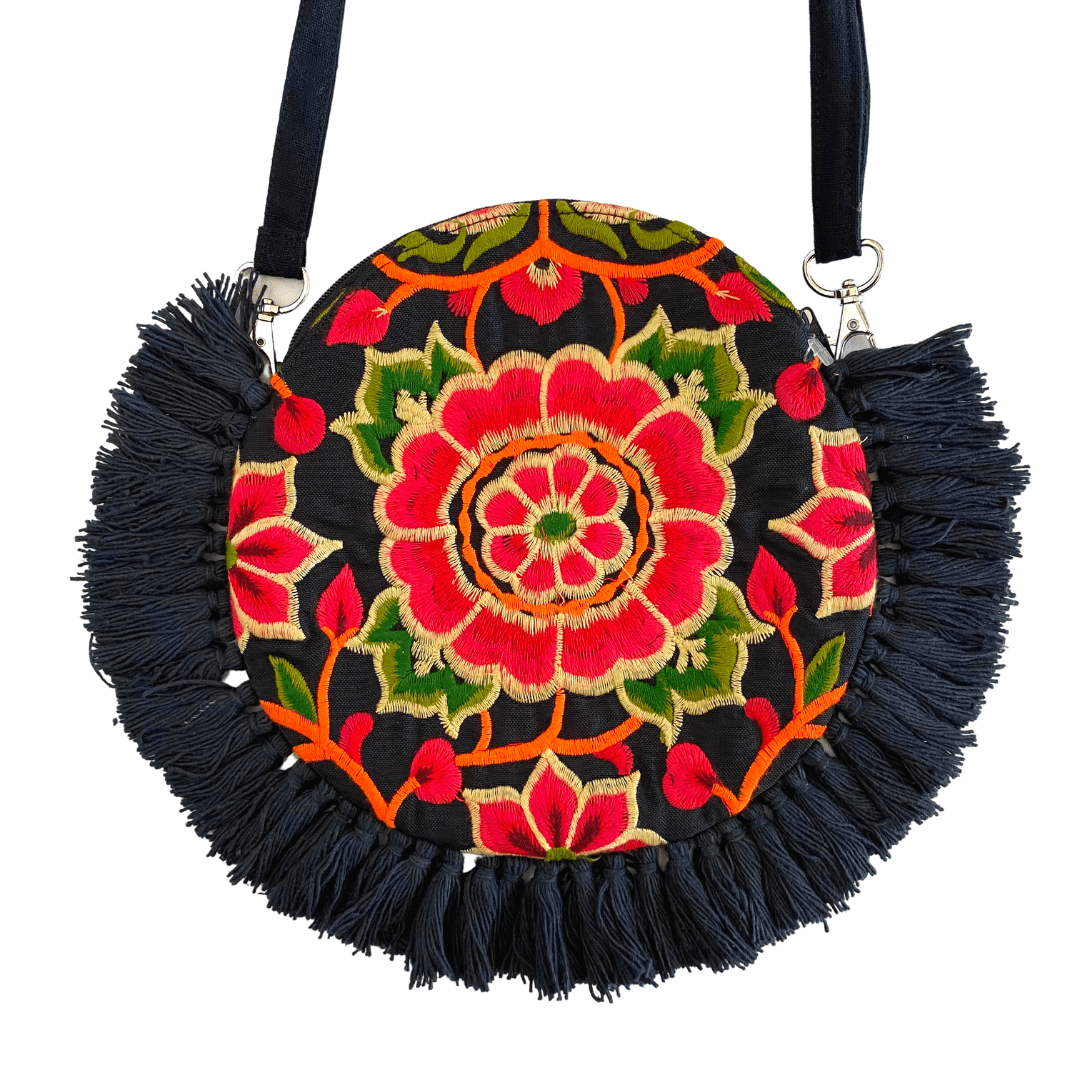 Tassel Crossbody Flor Canteen Bag | Clutch - Thailand Bags La Vie Bien Tassel Crossbody Flor Canteen Bag | Clutch - Thailand