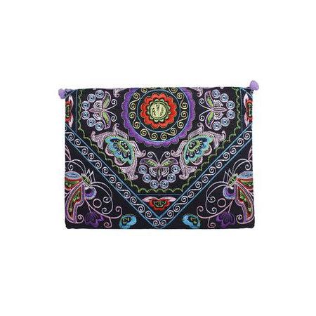 Tassel Embrodiered Handmade Clutch - Thailand Bags La Vie Bien Tassel Embrodiered Handmade Clutch - Thailand