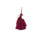 Tassel With Shells Boho Bag Charm Zipper Pull - Thailand La Vie Bien Tassel With Shells Boho Bag Charm Zipper Pull - Thailand