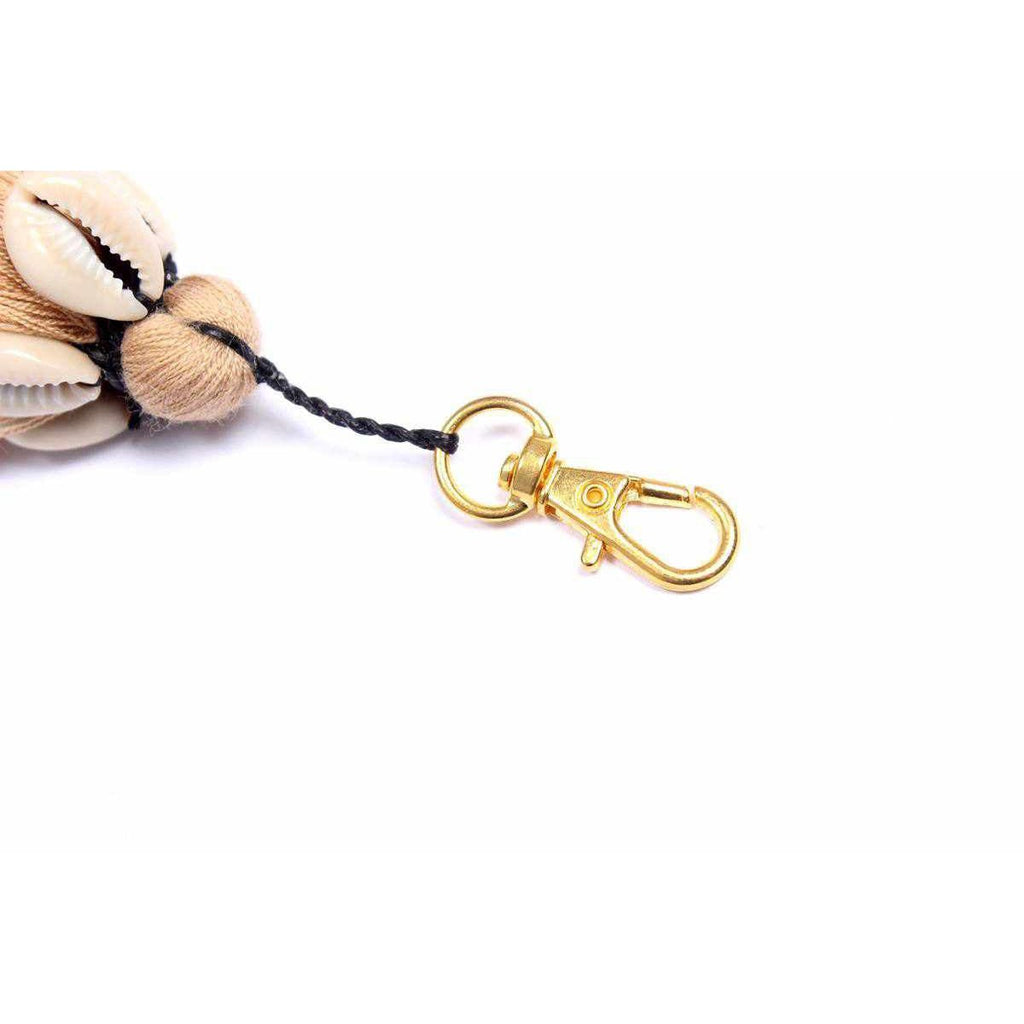 Tassel With Shells Boho Bag Charm Zipper Pull - Thailand La Vie Bien Tassel With Shells Boho Bag Charm Zipper Pull - Thailand