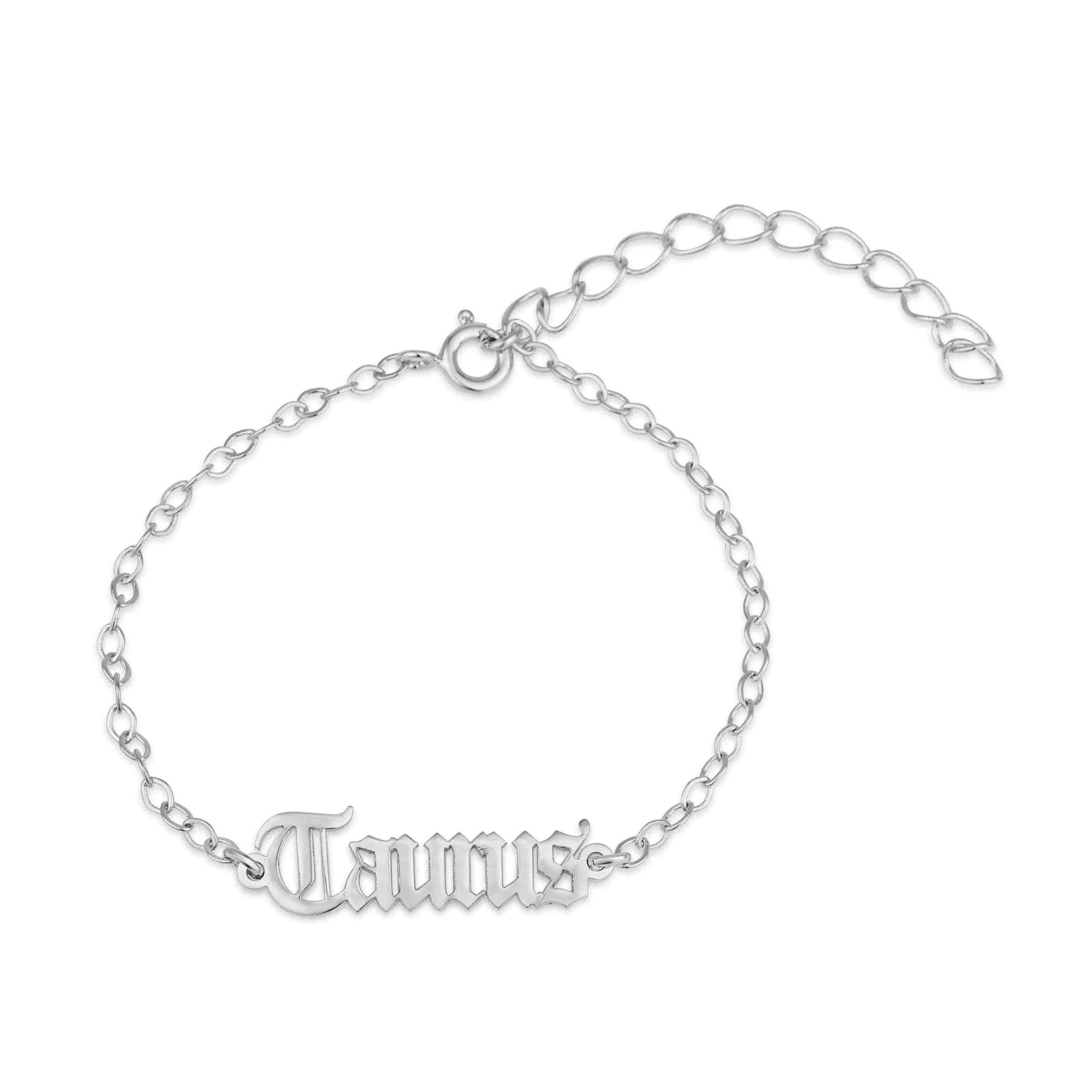 Taurus Script Bracelet La Vie Bien Taurus Script Bracelet
