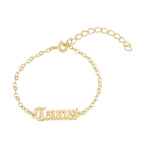 Taurus Script Bracelet La Vie Bien Taurus Script Bracelet