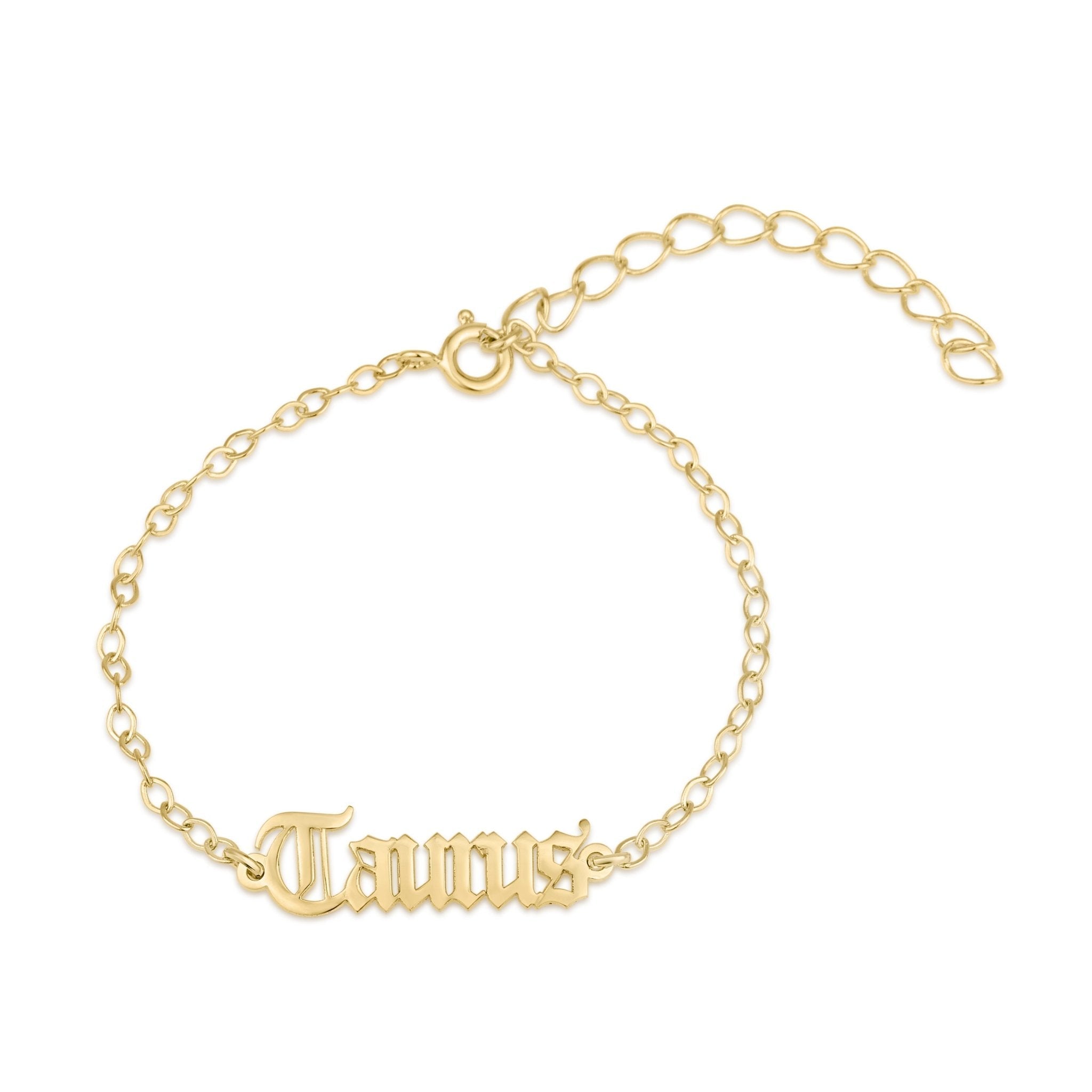 Taurus Script Bracelet La Vie Bien Taurus Script Bracelet