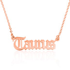 Taurus Script Necklace