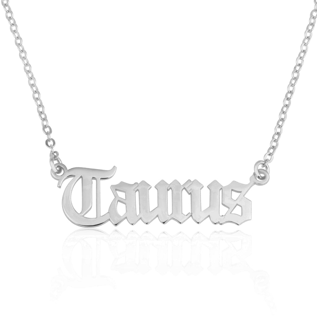 Taurus Script Necklace La Vie Bien Taurus Script Necklace