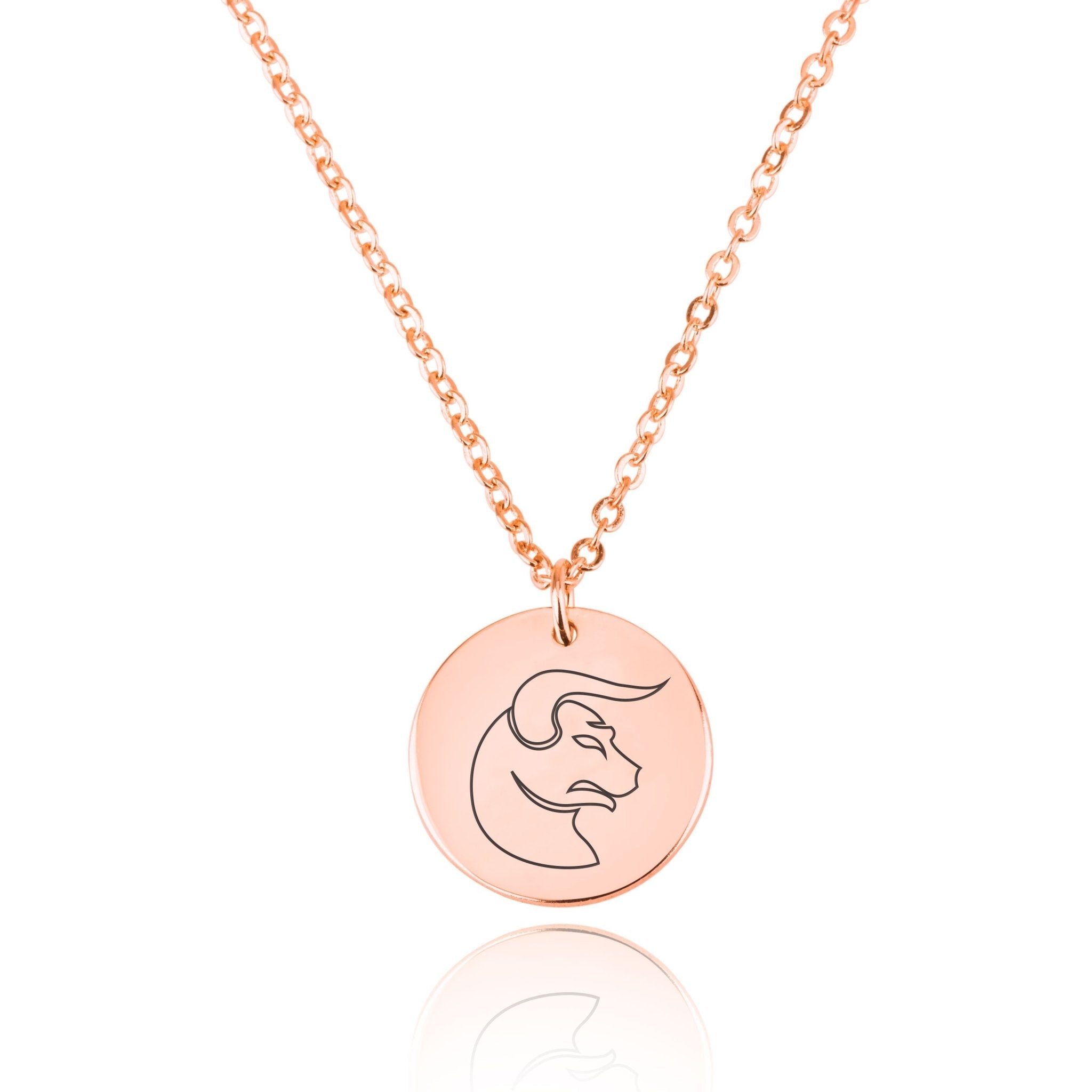 Taurus Zodiac Disk Necklace La Vie Bien Taurus Zodiac Disk Necklace