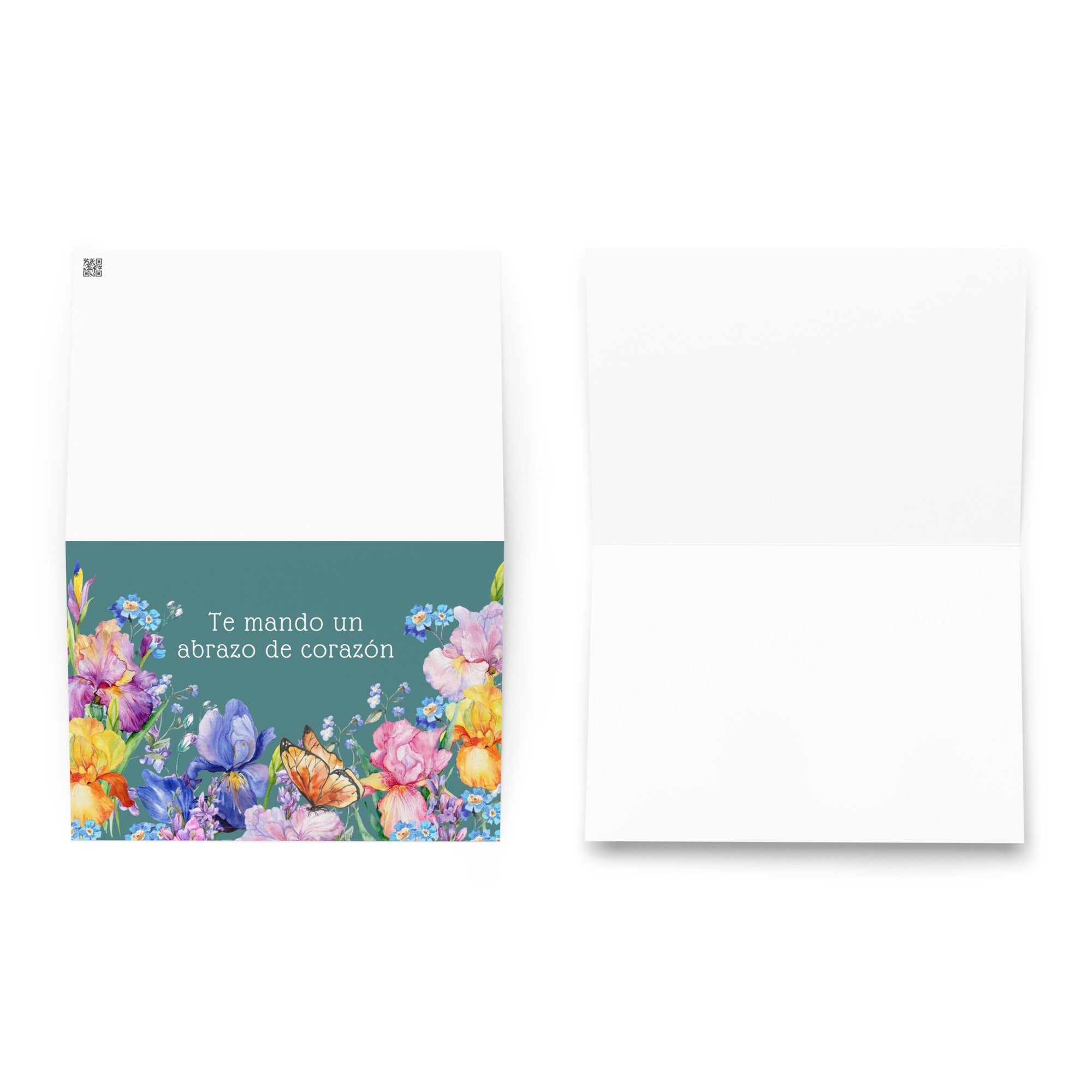 Te mando un abrazo de corazón ('m sending you a heartfelt hug) Spanish comfort greeting card Greeting card La Vie Bien Te mando un abrazo de corazón ('m sending you a heartfelt hug) Spanish comfort greeting card