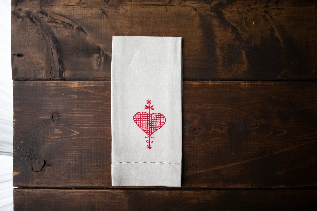 Tea Towels - Veve Erzulie by Maison d'Haiti