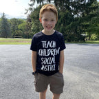 Teach Children Social Justice Kids Tee by Kind Cotton