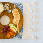 Teak Serving Board with Wine/Bowl Cutout Siggy La Vie Bien Teak Serving Board with Wine/Bowl Cutout