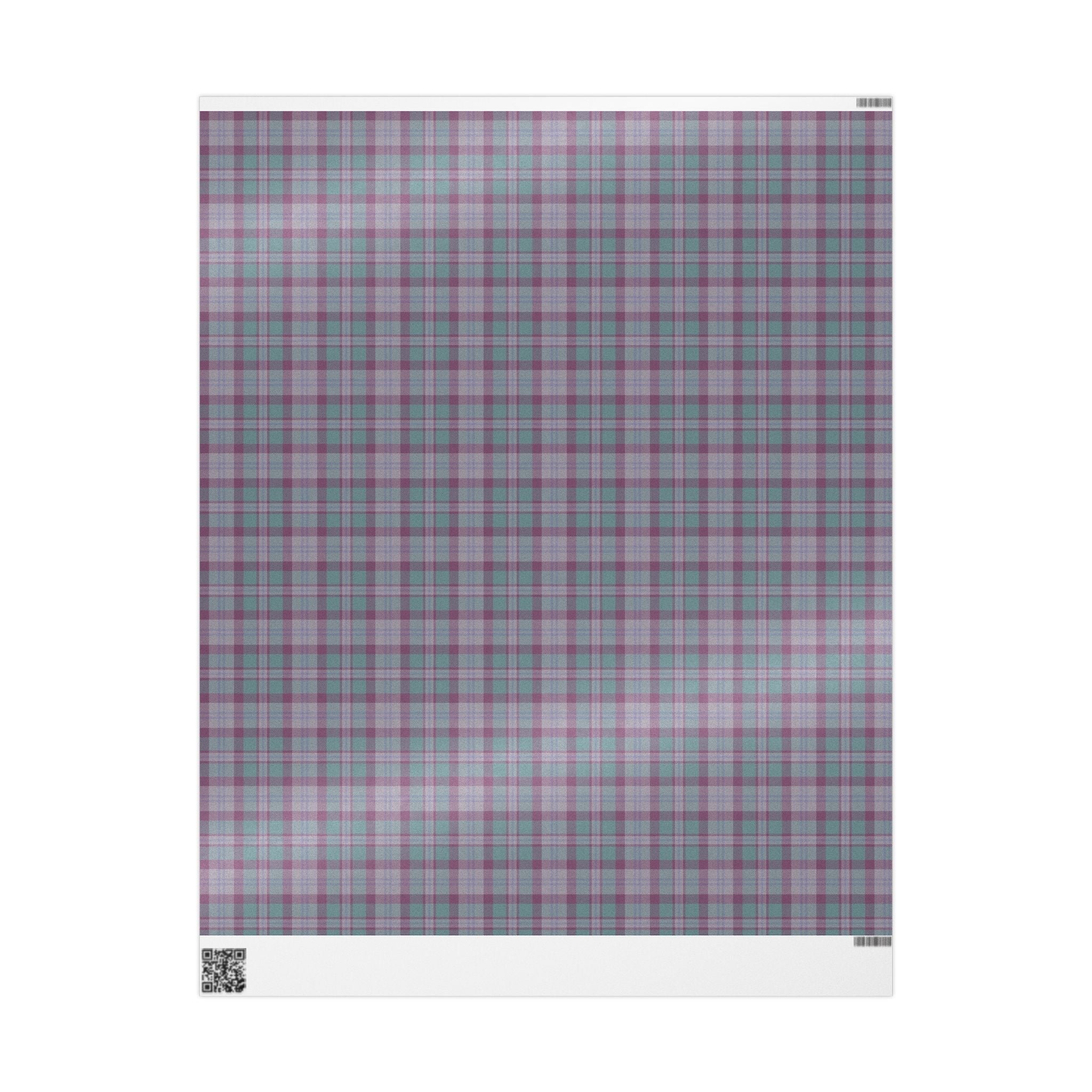 Teal and Purple Plaid Gift Wrap Roll for Birthdays, Holidays, and Special Occasions, Christmas Gift Wrap, Gift Packaging