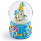 Teddy Bear on Rocking Horse Baby Boy Musical Water Snow Globe Snow Globes > Baby La Vie Bien Teddy Bear on Rocking Horse Baby Boy Musical Water Snow Globe