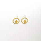 Tembo Hammered Brass Hoop Earrings for Women Earrings La Vie Bien Tembo Hammered Brass Hoop Earrings for Women