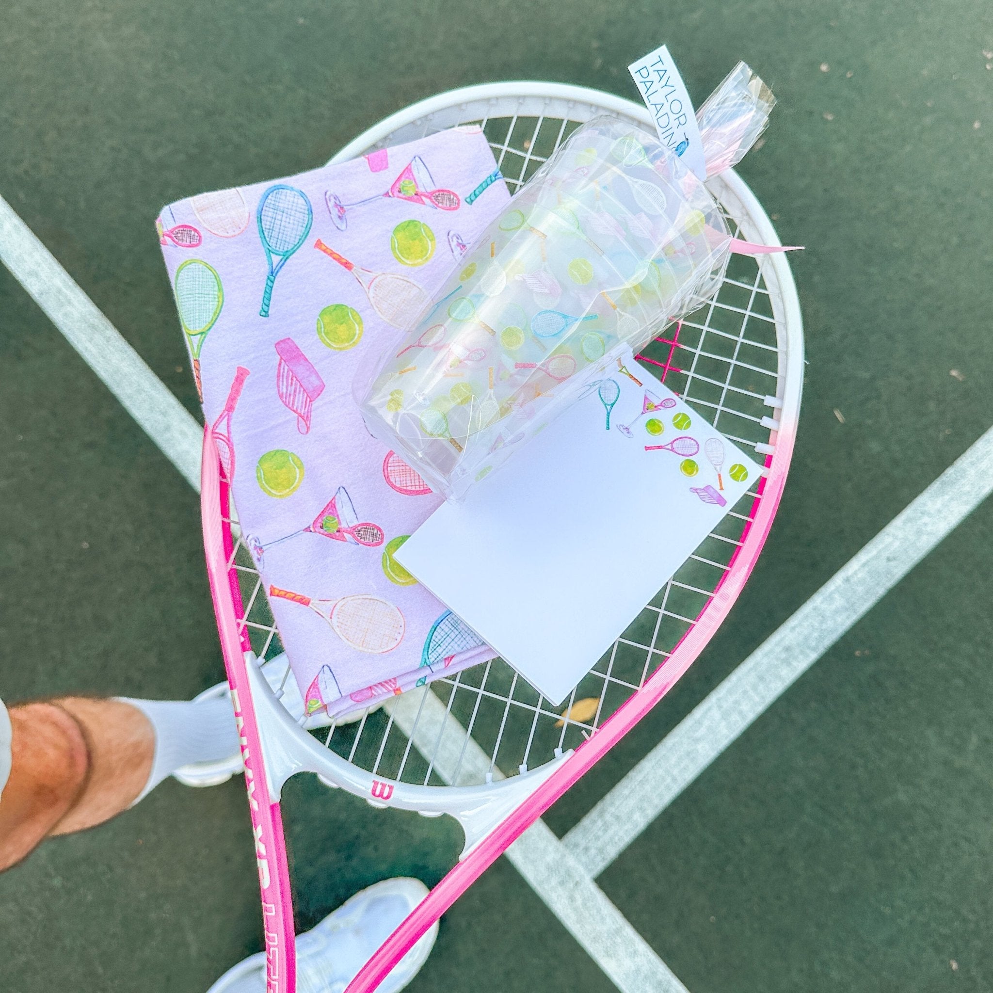 Tennis Pattern Tea Towel Tea Towels La Vie Bien Tennis Pattern Tea Towel