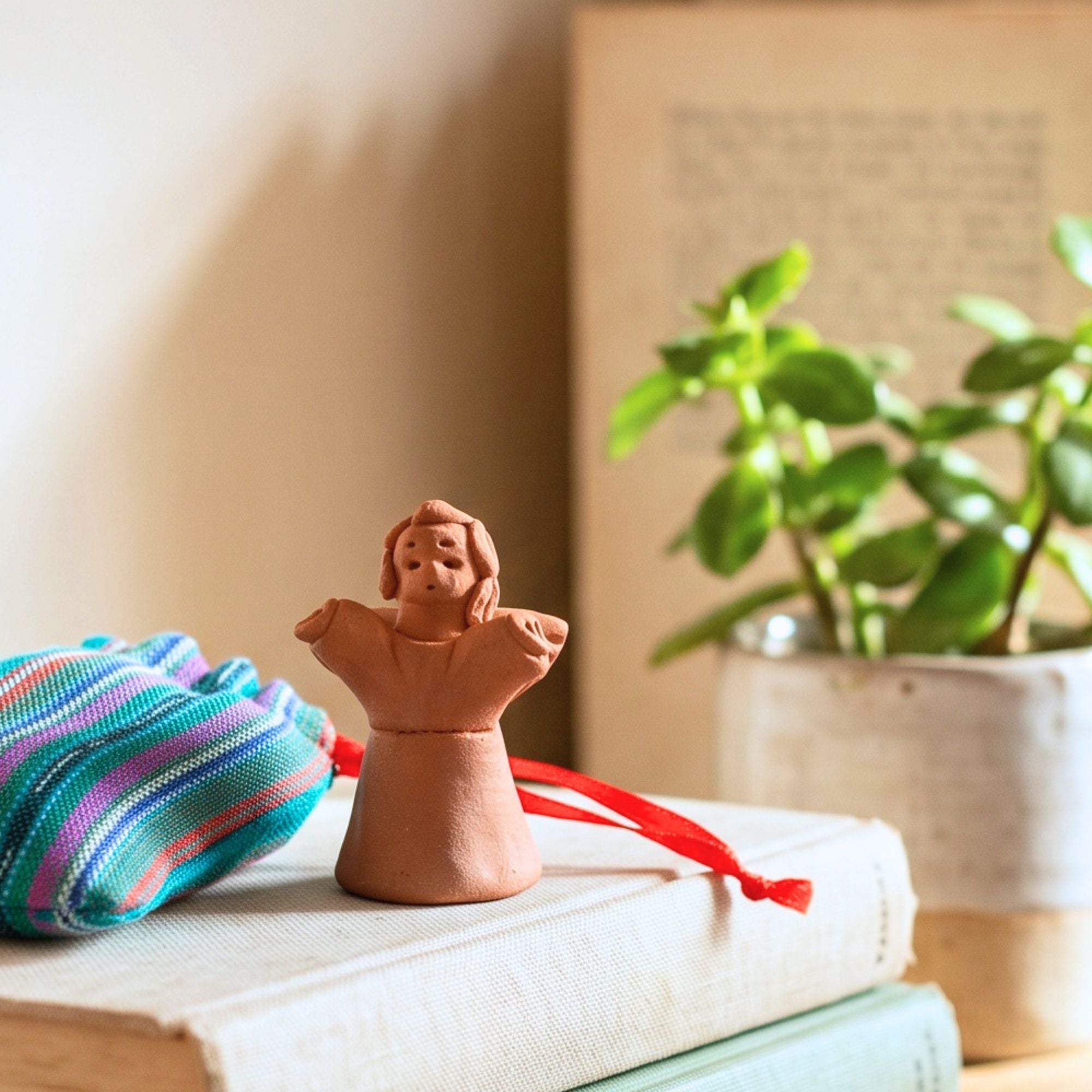 Terracotta Angelito with Pouch Holiday La Vie Bien Terracotta Angelito with Pouch