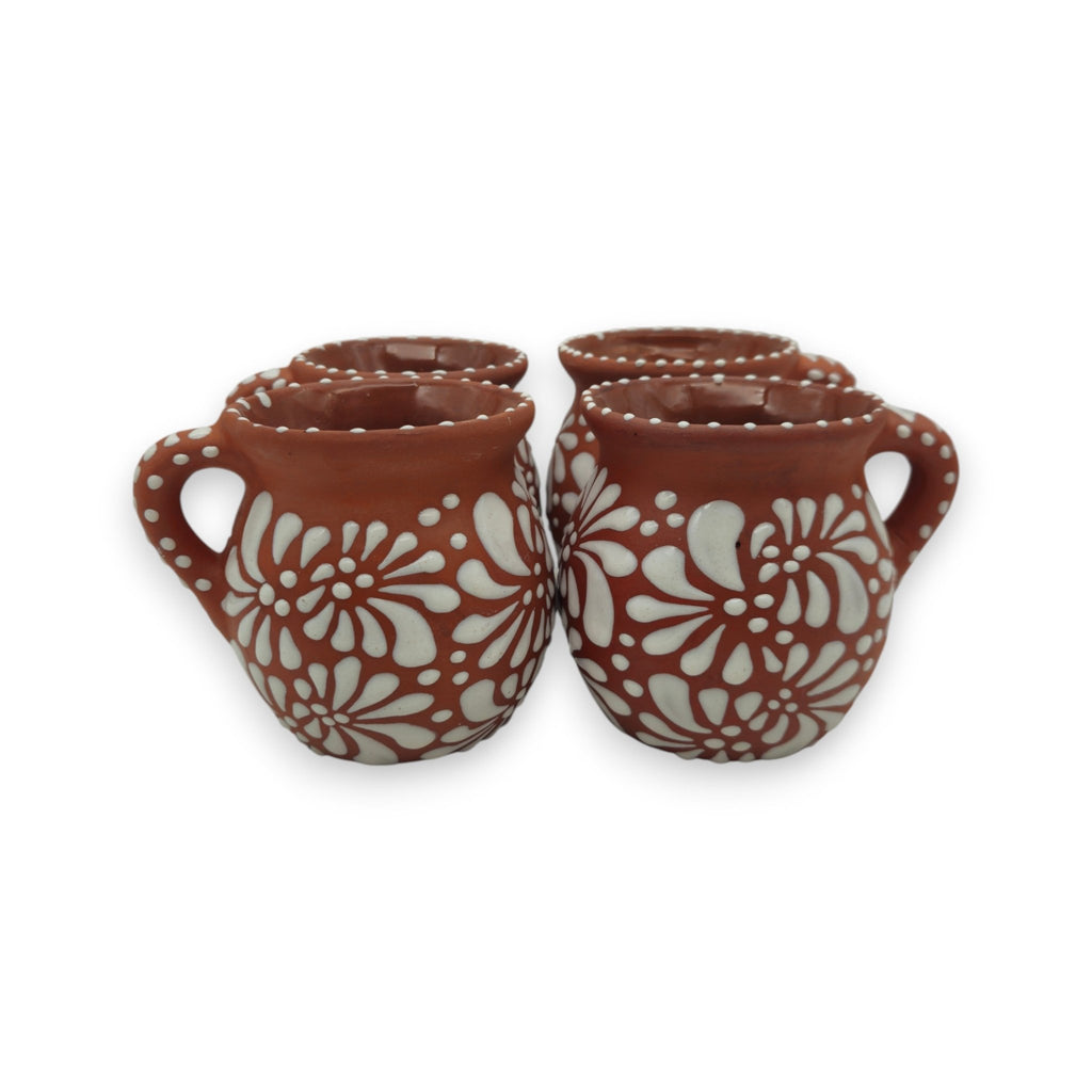 Terracotta Jarrito Mug | Handmade Mexican Relief Pottery Cup Talavera Mug La Vie Bien Terracotta Jarrito Mug | Handmade Mexican Relief Pottery Cup