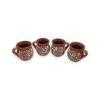 Terracotta Jarrito Mug | Handmade Mexican Relief Pottery Cup Talavera Mug La Vie Bien Terracotta Jarrito Mug | Handmade Mexican Relief Pottery Cup