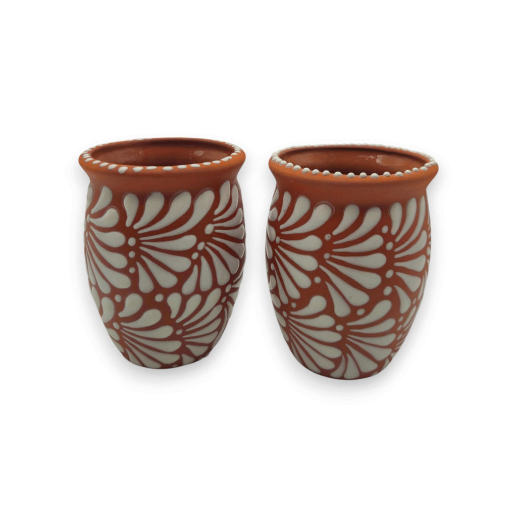 Terracotta Relief Cantarito | Handcrafted Mexican Pottery Cup Talavera Mug La Vie Bien Terracotta Relief Cantarito | Handcrafted Mexican Pottery Cup