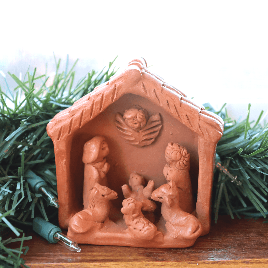 Terracotta Stable Nativity Religious La Vie Bien Terracotta Stable Nativity