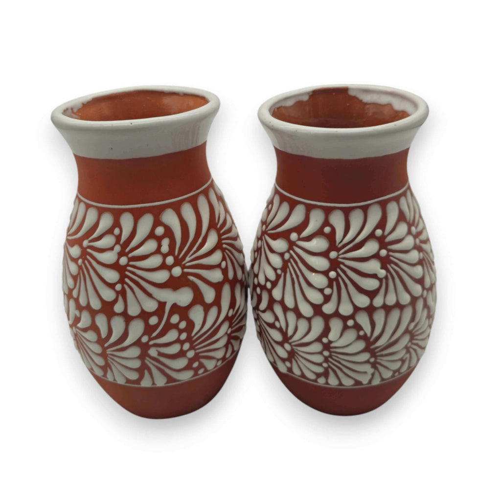 Terracotta Talavera Vase | Mexican Hand-Painted Pot Talavera Planter La Vie Bien Terracotta Talavera Vase | Mexican Hand-Painted Pot
