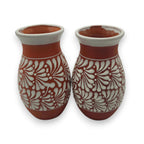 Terracotta Talavera Vase | Mexican Hand - Painted Pot Talavera Planter La Vie Bien Terracotta Talavera Vase | Mexican Hand - Painted Pot