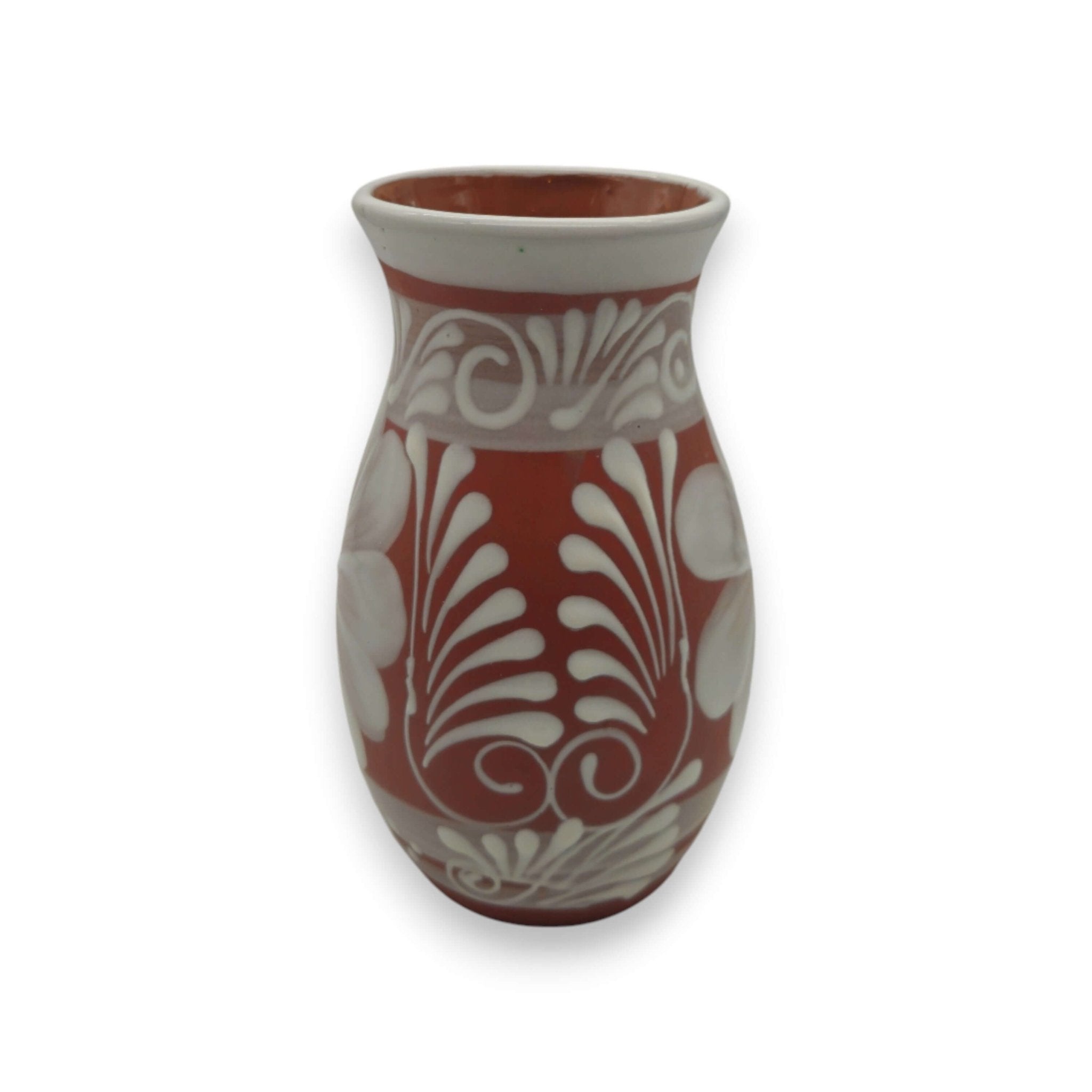 Terracotta Talavera Vase | Mexican Hand - Painted Pot Talavera Planter La Vie Bien Terracotta Talavera Vase | Mexican Hand - Painted Pot