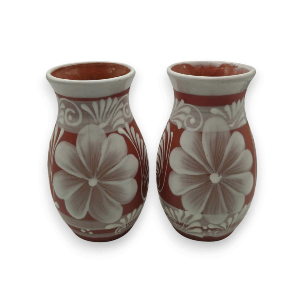 Terracotta Talavera Vase | Mexican Hand-Painted Pot Talavera Planter La Vie Bien Terracotta Talavera Vase | Mexican Hand-Painted Pot